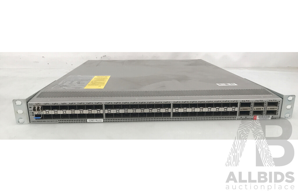 Cisco Nexus (N9K-C93180YC-EX) 9300 - Lot 1650793 | ALLBIDS