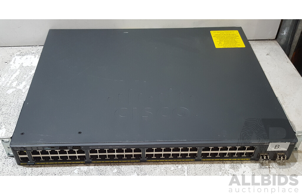 Cisco (WS-C2960X-48LPD-L) Catalyst 2960-X Series 48-Port Gigabit PoE+ Switch