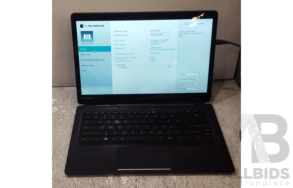 Toshiba Portege X30T-E Intel Core i5 (8250U) 1.60GHz-3.40GHz 4-Core CPU 13.3-Inch Touchscreen Detachable Laptop