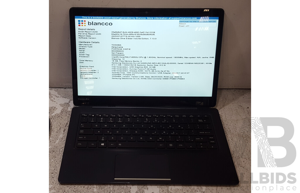 Toshiba Portege X30T-E Intel Core i7 (8550U) 1.80GHz-4.00GHz 4-Core CPU 13.3-Inch Touchscreen Detachable Laptop