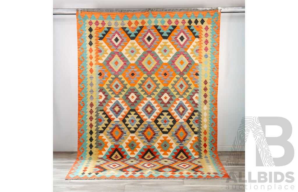 Large Modern Tribal Kilim