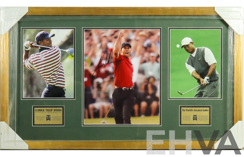 Framed Eldrick 'Tiger' Woods Signed - Lot 1647966 | EHVA