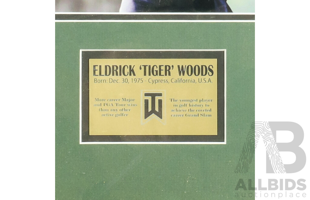 Framed Eldrick 'Tiger' Woods Signed Photo Montage