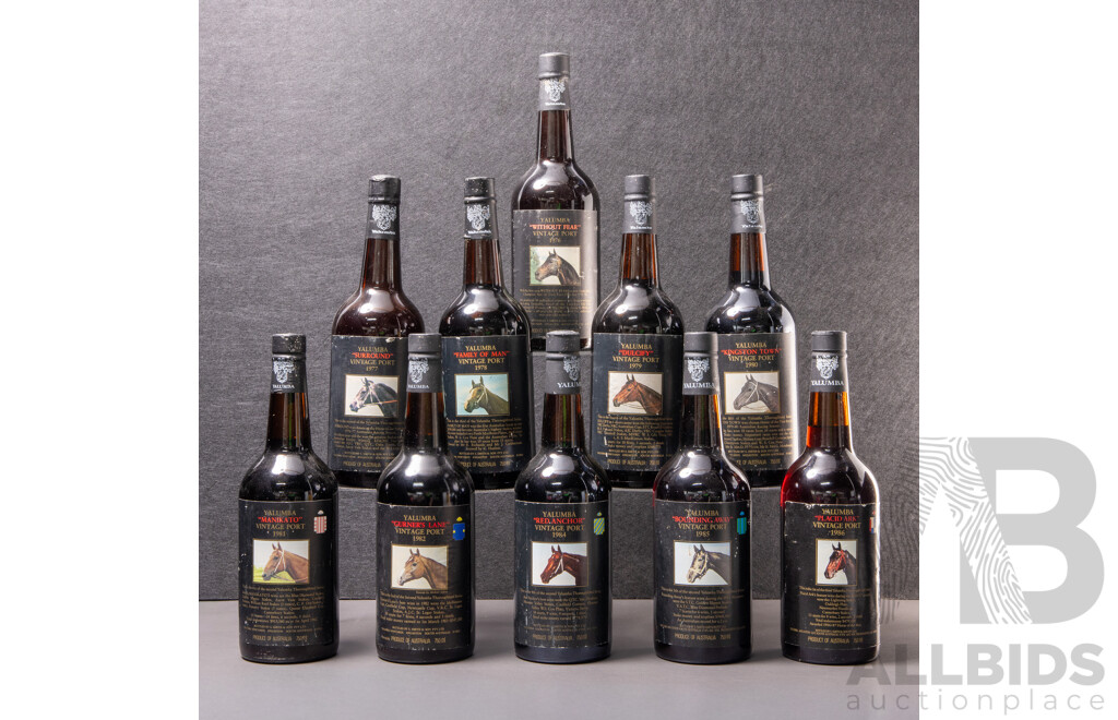 Yalumla Vintage Port Year 1976 to 1986, Missing 1983