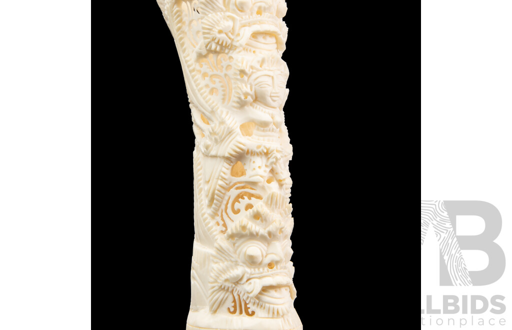 Heavily Carved Balinese Totem Sculpture