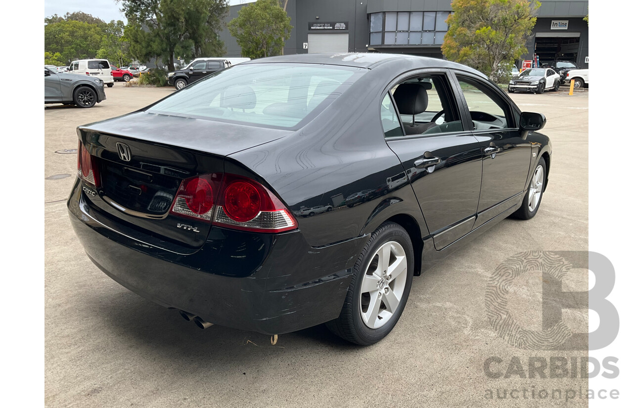 1/2008 Honda Civic VTi-L MY07 4d Sedan Black 1.8L