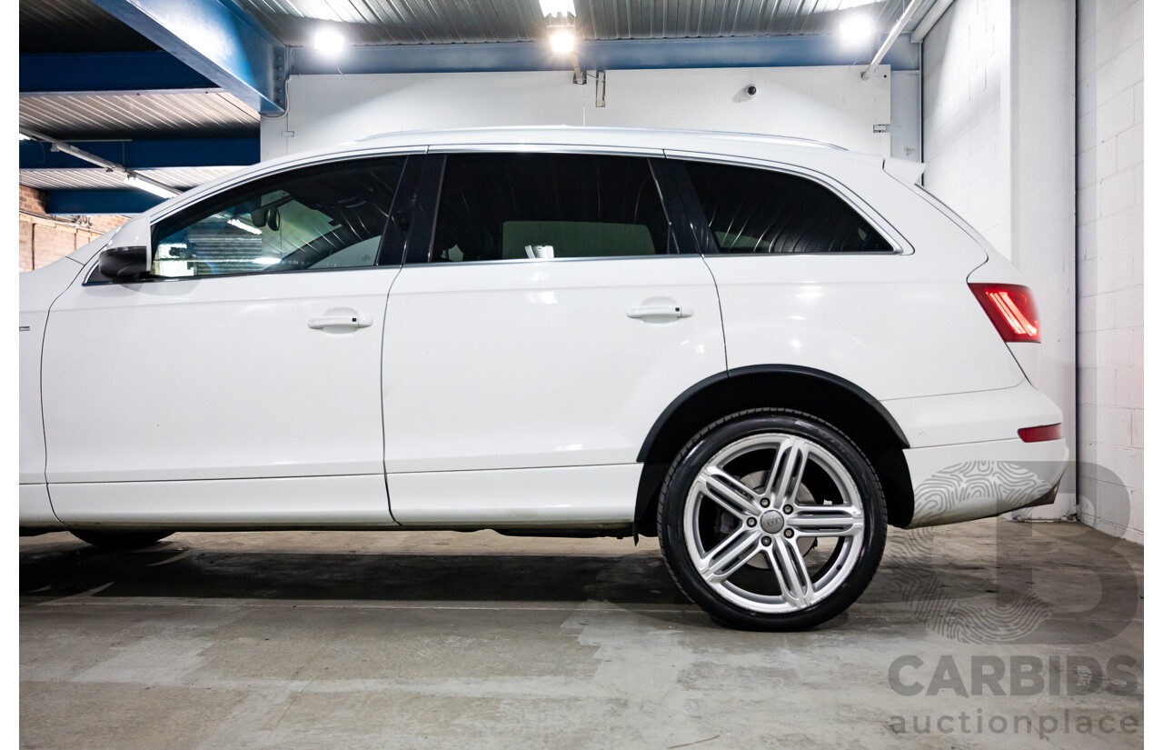 10/2014 Audi Q7 3.0 TDI Quattro S-Line MY14 4d Wagon Carrara White Turbo Diesel V6 3.0L