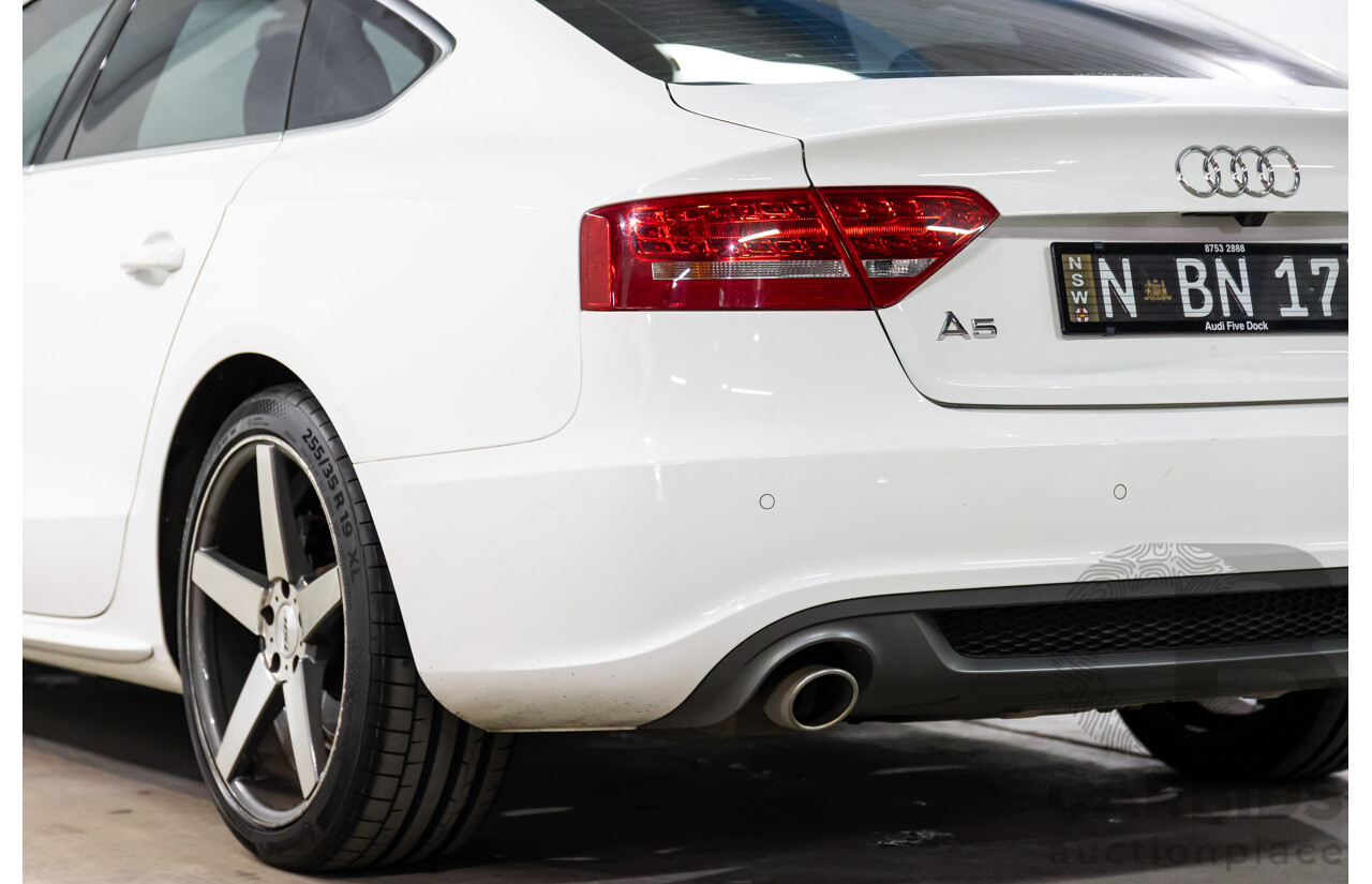 05/2011 Audi A5 Sportback 3.0 TDI Quattro (AWD) 8T MY11 5d Hatchback Ibis White Turbo Diesel V6 3.0L