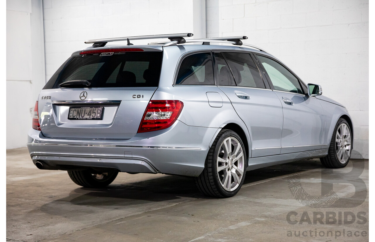 9/2012 Mercedes-Benz C250 CDI Avantgarde BE W204 MY12 4d Wagon Diamond Silver Metallic Turbo Diesel 2.1L