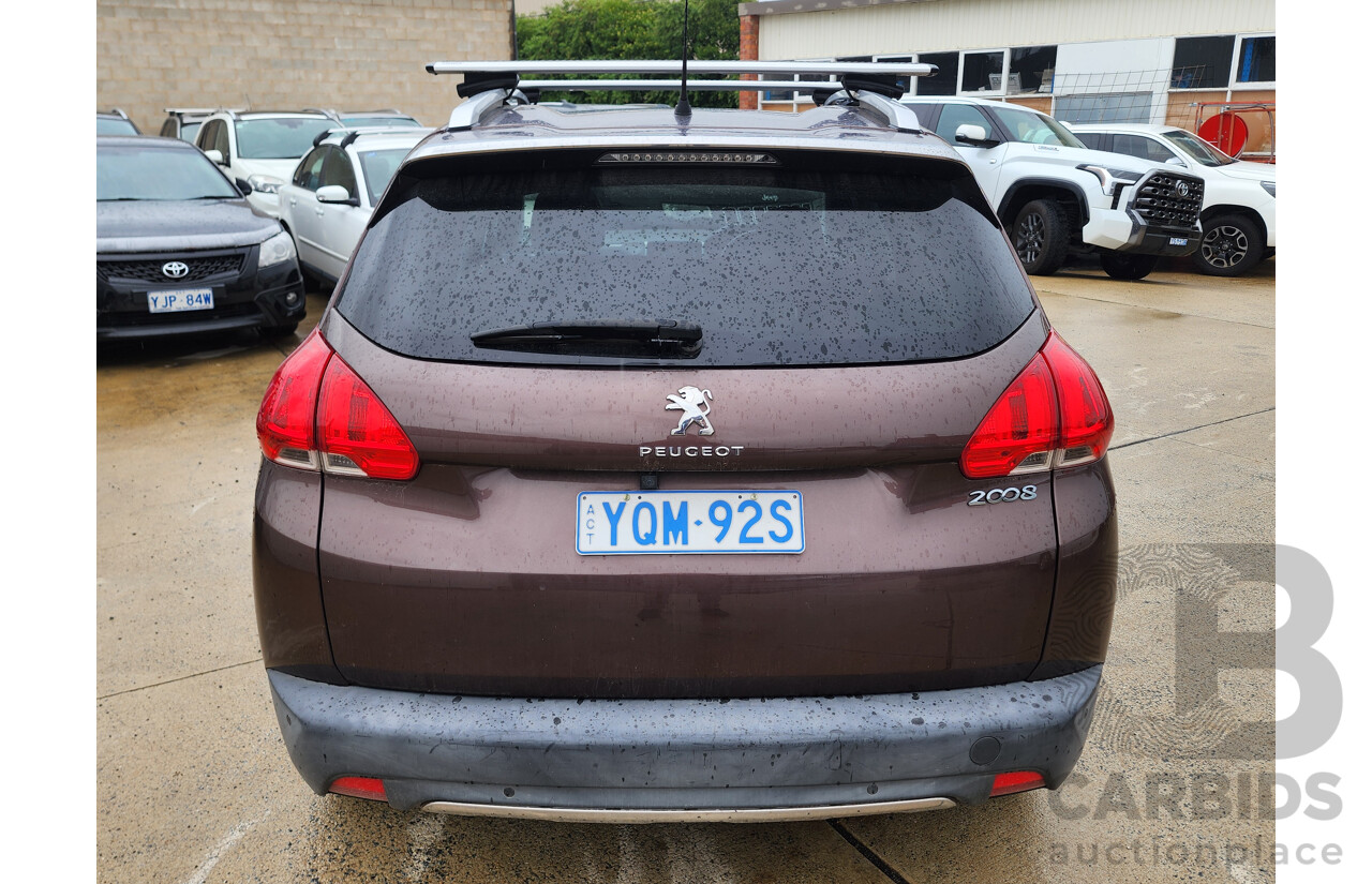 1/2015 Peugeot 2008 Allure 4d Wagon Brown 1.6L