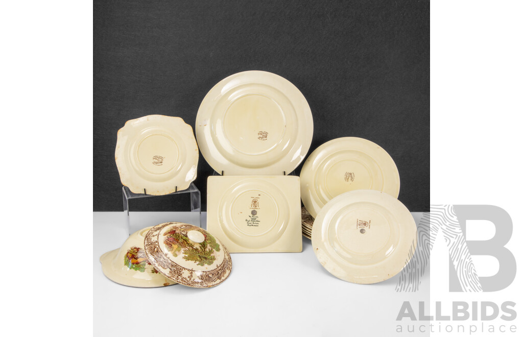 Part 'Rural Scene' Dinner Service by Clarice Cliff for Royal Staffordshire