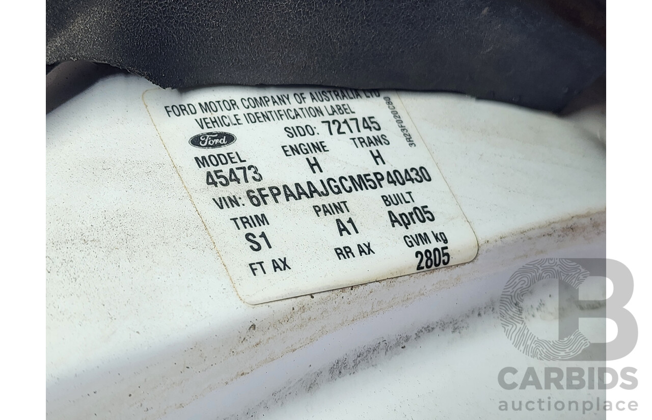 4/2005 Ford Falcon XL BA MKII Utility White 4.0L