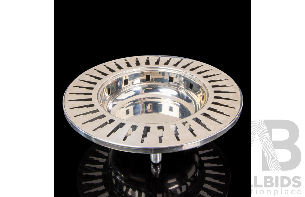 Alessi Stainless Steel Centre Piece with Pierced Rim