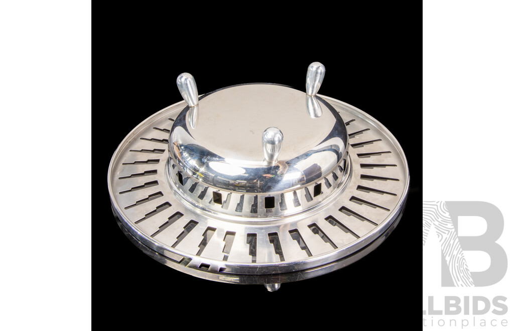 Alessi Stainless Steel Centre Piece with Pierced Rim