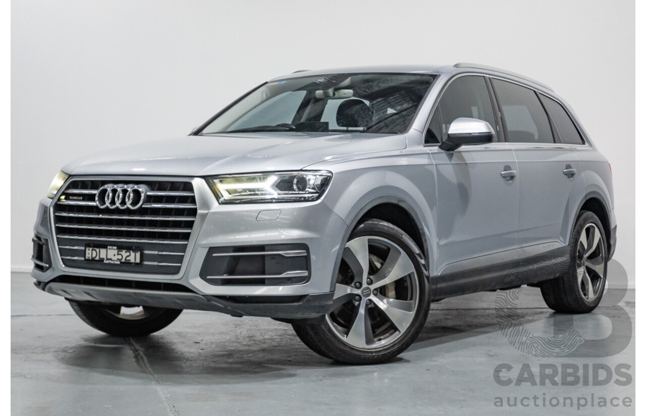 7/2016 Audi Q7 3.0 TDI Quattro (AWD) 4M MY17 4D Wagon Floret Silver Metallic Turbo Diesel V6 (160kw) 3.0L - 7 seater