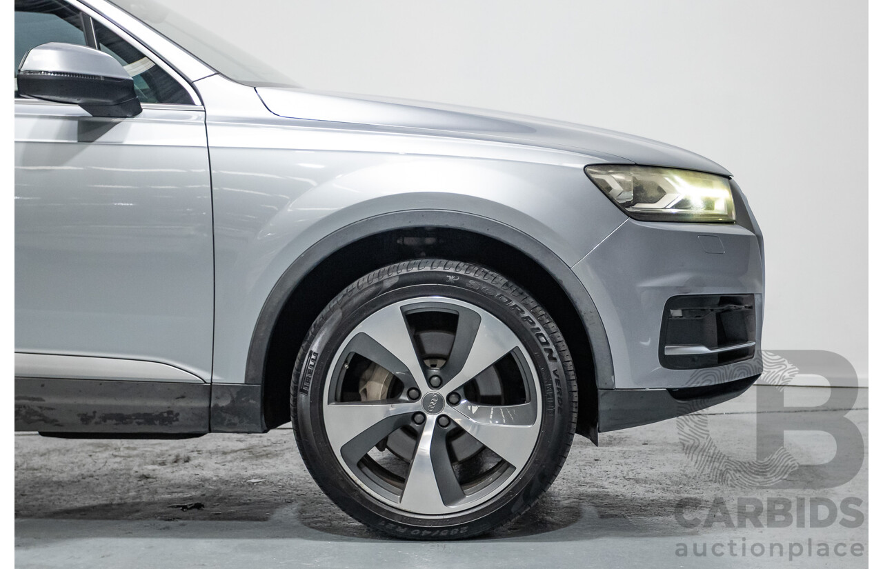 7/2016 Audi Q7 3.0 TDI Quattro (AWD) 4M MY17 4D Wagon Floret Silver Metallic Turbo Diesel V6 (160kw) 3.0L - 7 seater