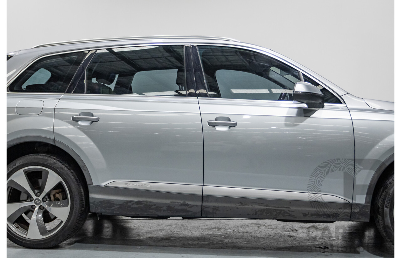 7/2016 Audi Q7 3.0 TDI Quattro (AWD) 4M MY17 4D Wagon Floret Silver Metallic Turbo Diesel V6 (160kw) 3.0L - 7 seater