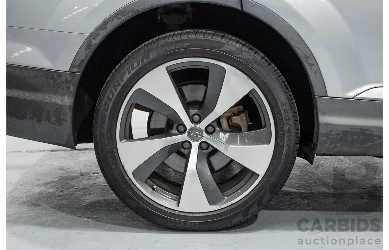 7/2016 Audi Q7 3.0 TDI Quattro (AWD) 4M MY17 4D Wagon Floret Silver Metallic Turbo Diesel V6 (160kw) 3.0L - 7 seater