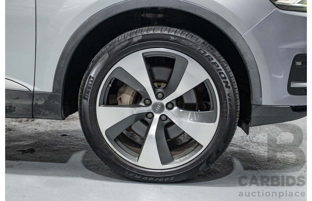 7/2016 Audi Q7 3.0 TDI Quattro (AWD) 4M MY17 4D Wagon Floret Silver Metallic Turbo Diesel V6 (160kw) 3.0L - 7 seater