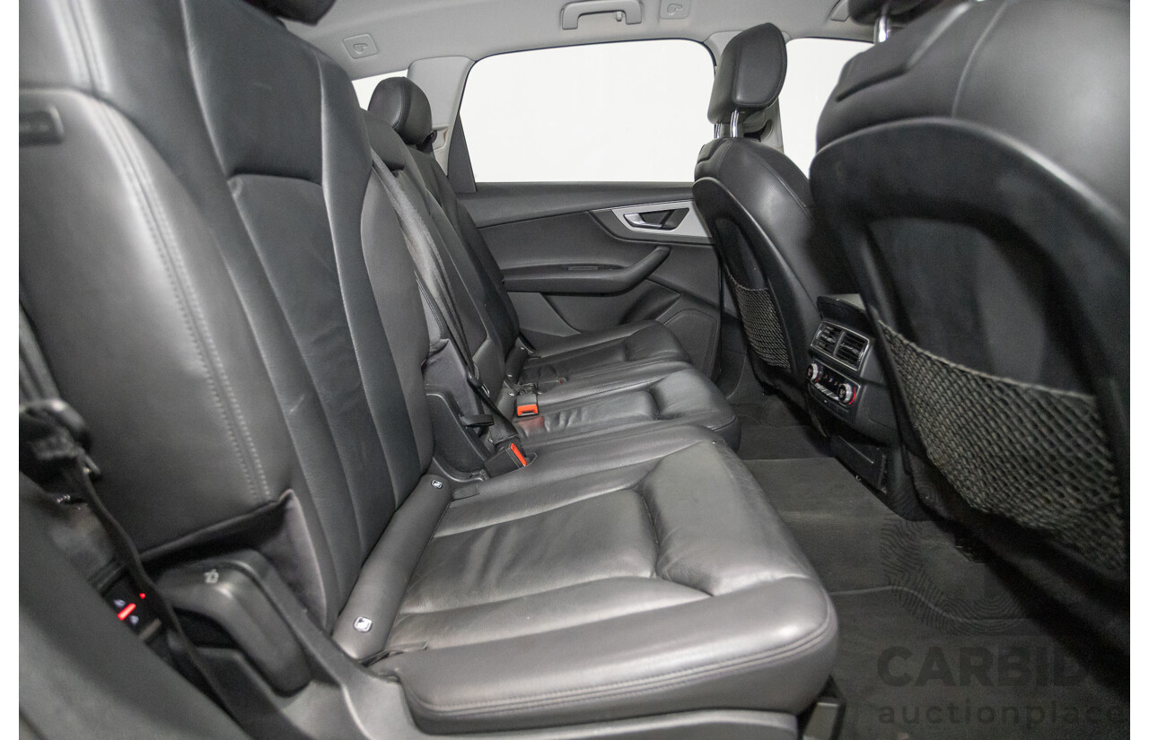 7/2016 Audi Q7 3.0 TDI Quattro (AWD) 4M MY17 4D Wagon Floret Silver Metallic Turbo Diesel V6 (160kw) 3.0L - 7 seater