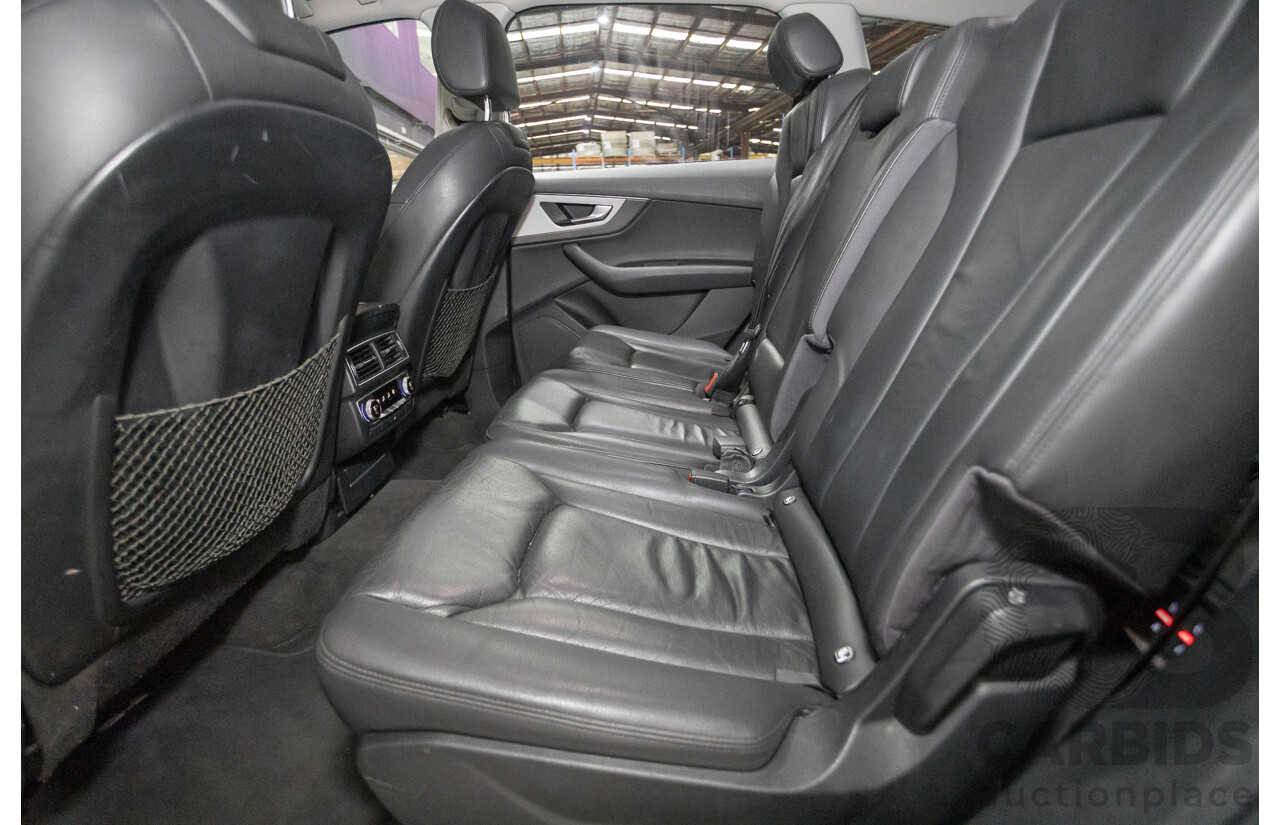 7/2016 Audi Q7 3.0 TDI Quattro (AWD) 4M MY17 4D Wagon Floret Silver Metallic Turbo Diesel V6 (160kw) 3.0L - 7 seater