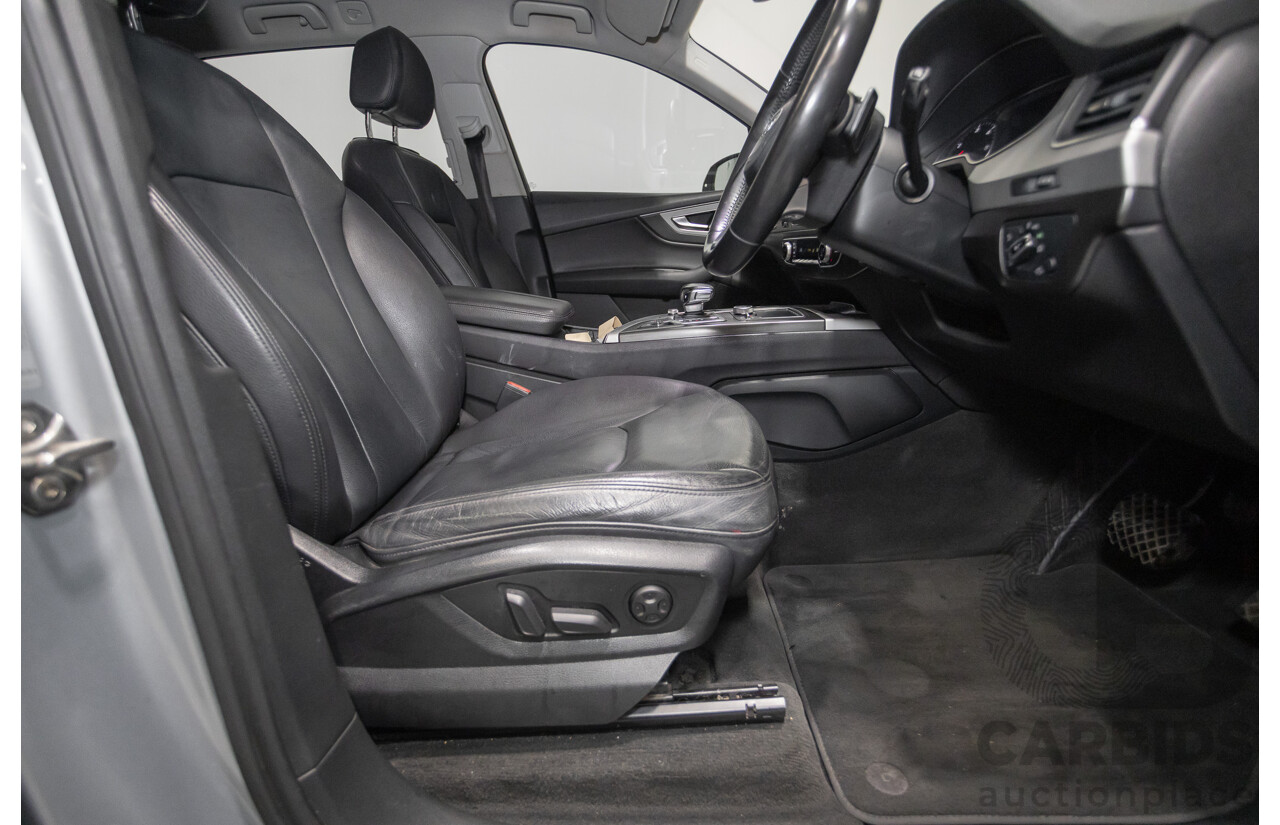 7/2016 Audi Q7 3.0 TDI Quattro (AWD) 4M MY17 4D Wagon Floret Silver Metallic Turbo Diesel V6 (160kw) 3.0L - 7 seater