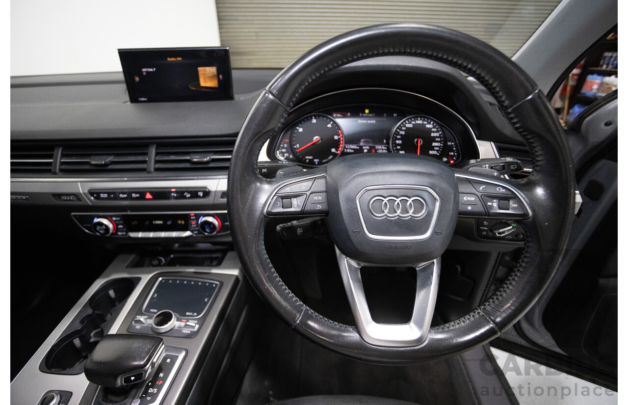 7/2016 Audi Q7 3.0 TDI Quattro (AWD) 4M MY17 4D Wagon Floret Silver Metallic Turbo Diesel V6 (160kw) 3.0L - 7 seater