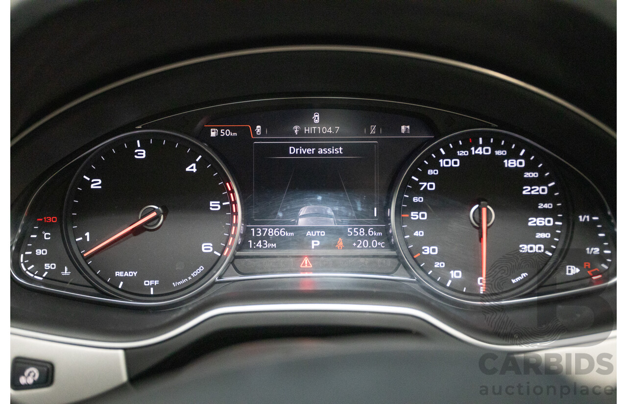 7/2016 Audi Q7 3.0 TDI Quattro (AWD) 4M MY17 4D Wagon Floret Silver Metallic Turbo Diesel V6 (160kw) 3.0L - 7 seater
