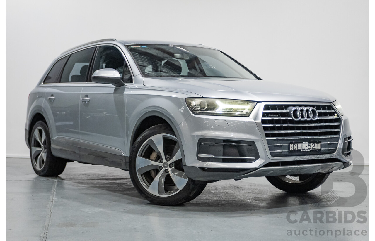 7/2016 Audi Q7 3.0 TDI Quattro (AWD) 4M MY17 4D Wagon Floret Silver Metallic Turbo Diesel V6 (160kw) 3.0L - 7 seater