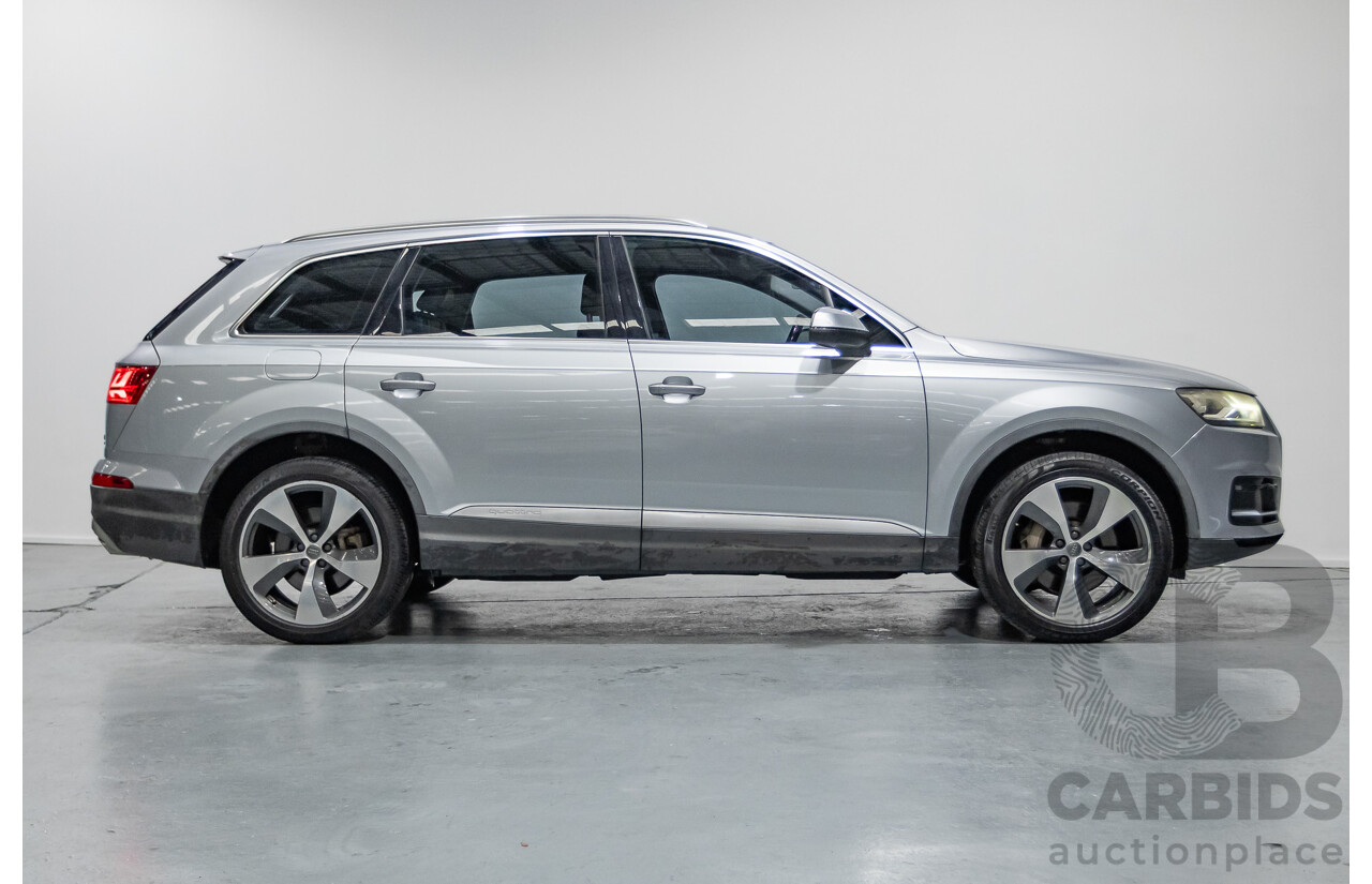7/2016 Audi Q7 3.0 TDI Quattro (AWD) 4M MY17 4D Wagon Floret Silver Metallic Turbo Diesel V6 (160kw) 3.0L - 7 seater