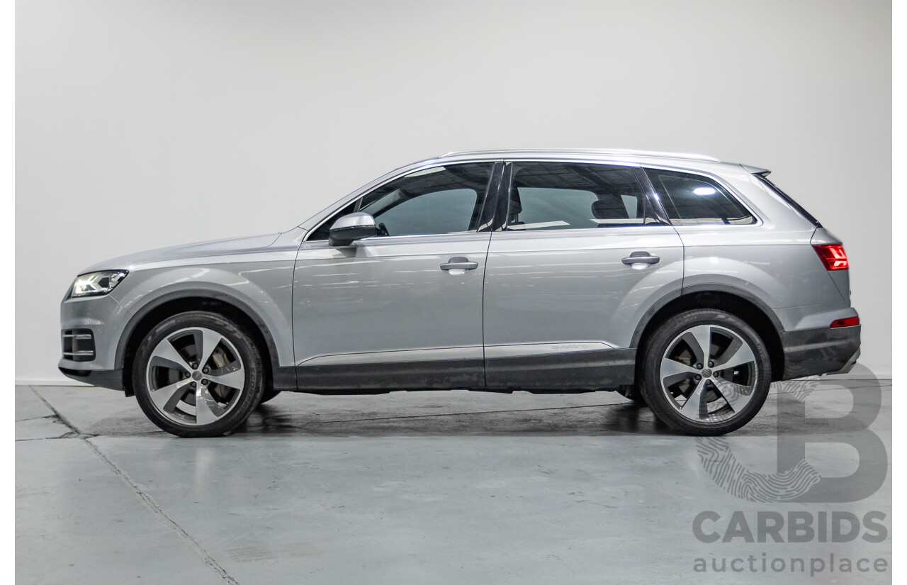 7/2016 Audi Q7 3.0 TDI Quattro (AWD) 4M MY17 4D Wagon Floret Silver Metallic Turbo Diesel V6 (160kw) 3.0L - 7 seater