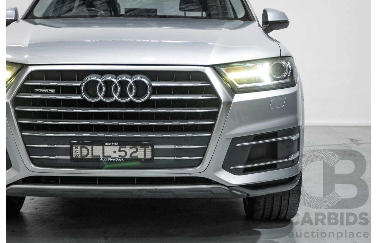 7/2016 Audi Q7 3.0 TDI Quattro (AWD) 4M MY17 4D Wagon Floret Silver Metallic Turbo Diesel V6 (160kw) 3.0L - 7 seater