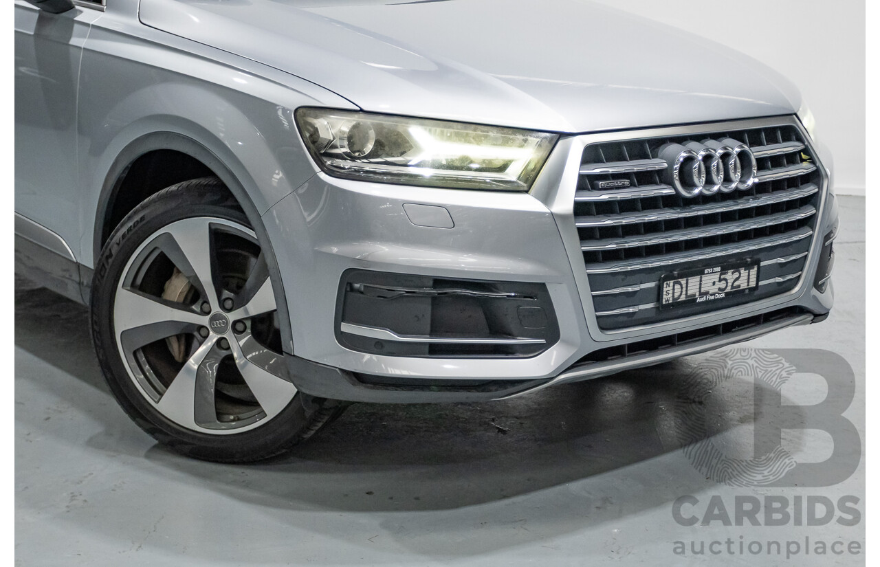 7/2016 Audi Q7 3.0 TDI Quattro (AWD) 4M MY17 4D Wagon Floret Silver Metallic Turbo Diesel V6 (160kw) 3.0L - 7 seater
