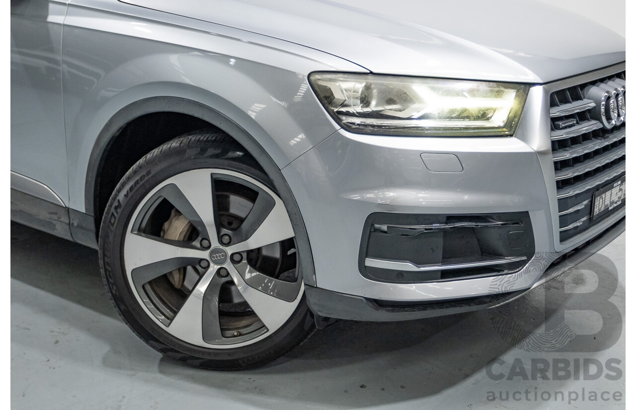 7/2016 Audi Q7 3.0 TDI Quattro (AWD) 4M MY17 4D Wagon Floret Silver Metallic Turbo Diesel V6 (160kw) 3.0L - 7 seater