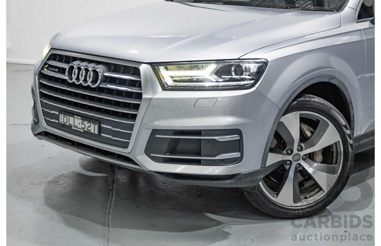 7/2016 Audi Q7 3.0 TDI Quattro (AWD) 4M MY17 4D Wagon Floret Silver Metallic Turbo Diesel V6 (160kw) 3.0L - 7 seater