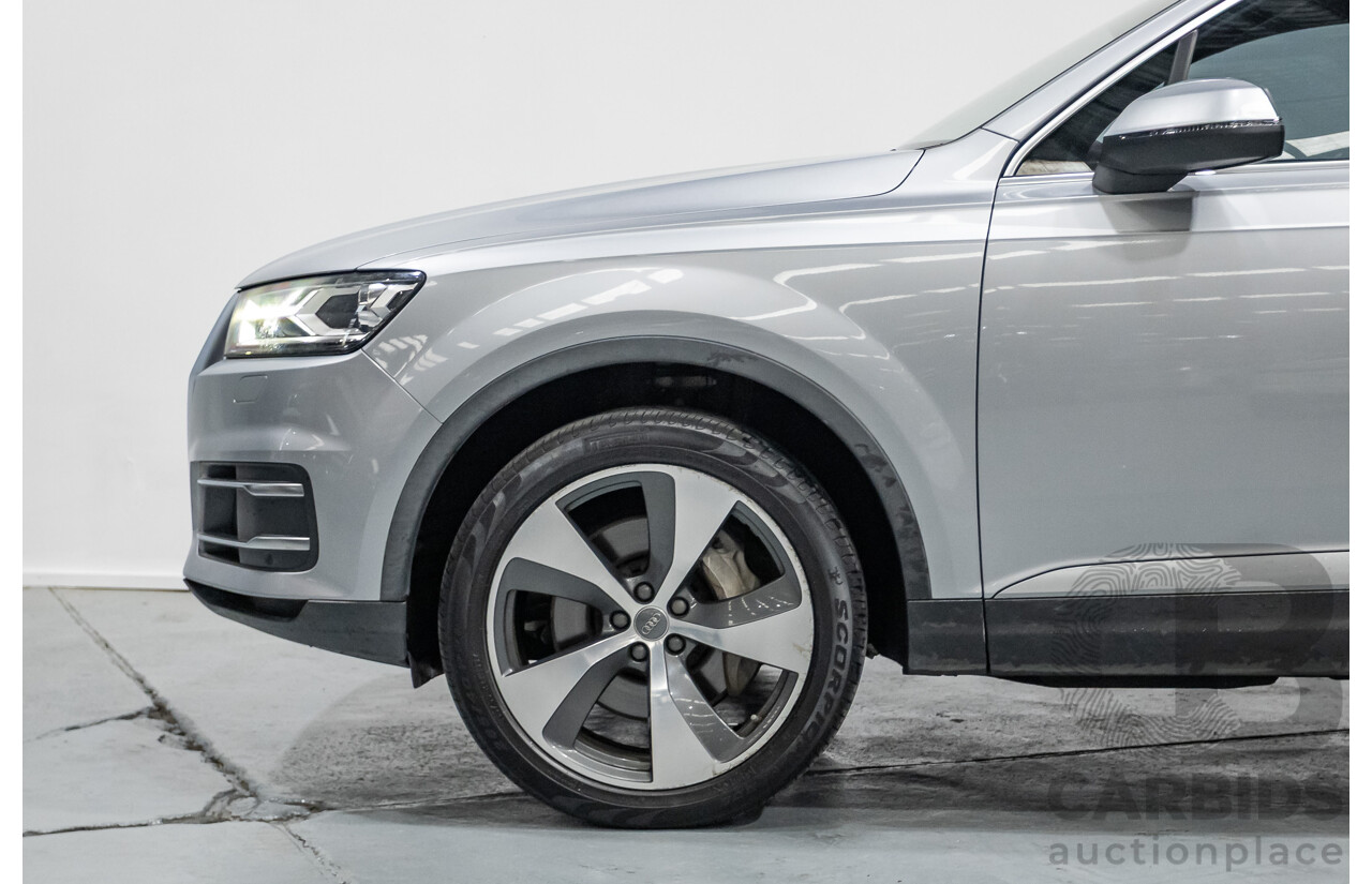 7/2016 Audi Q7 3.0 TDI Quattro (AWD) 4M MY17 4D Wagon Floret Silver Metallic Turbo Diesel V6 (160kw) 3.0L - 7 seater