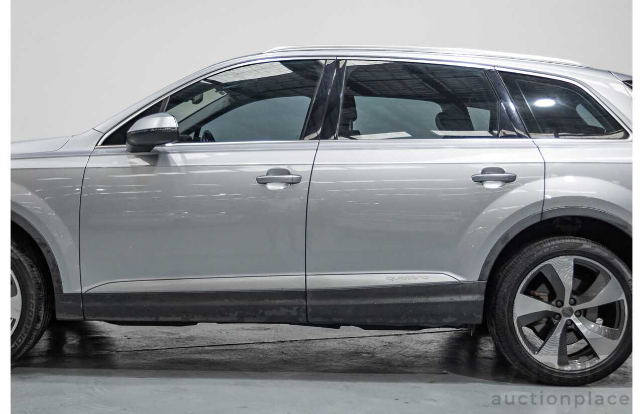 7/2016 Audi Q7 3.0 TDI Quattro (AWD) 4M MY17 4D Wagon Floret Silver Metallic Turbo Diesel V6 (160kw) 3.0L - 7 seater