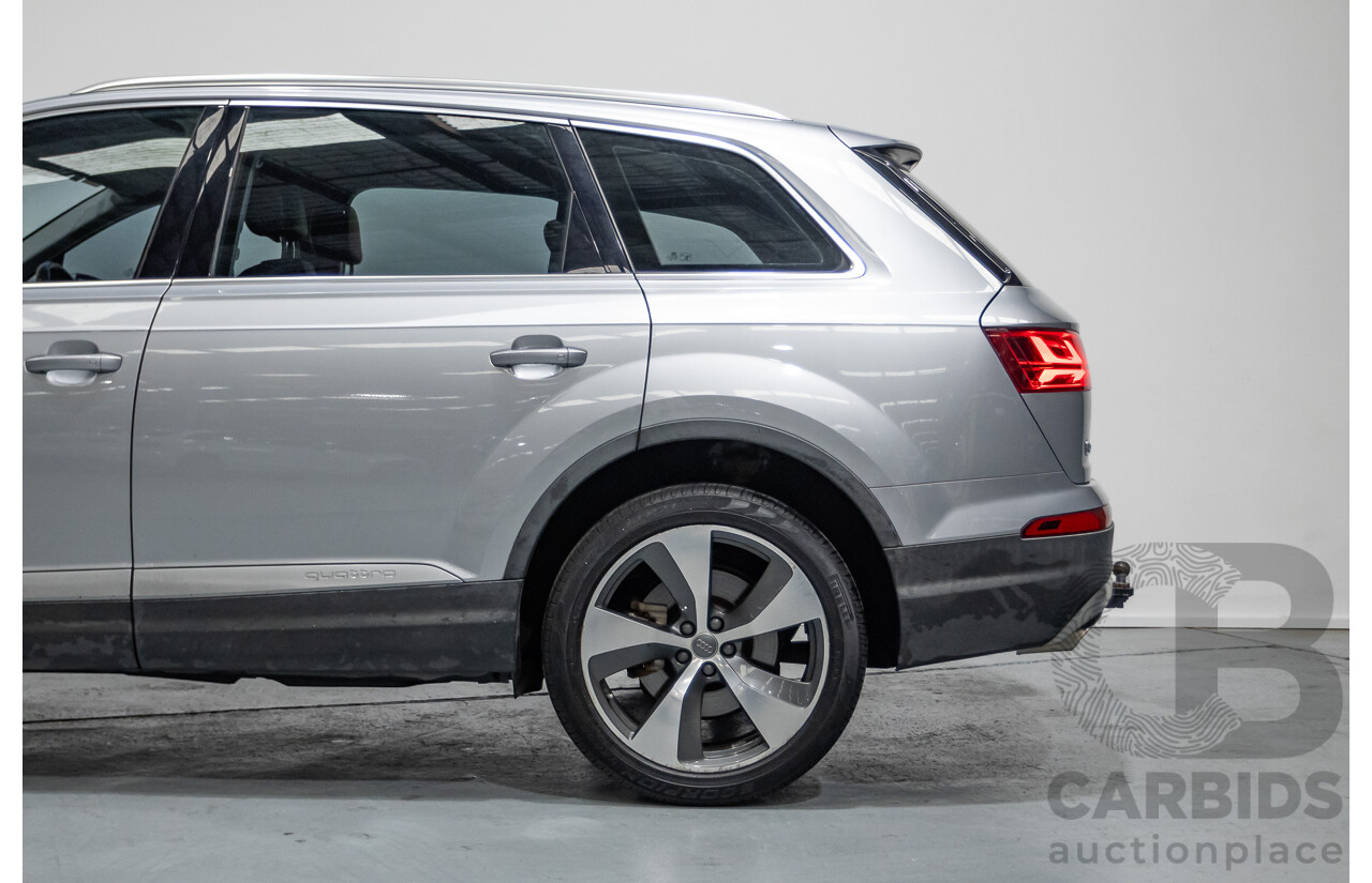 7/2016 Audi Q7 3.0 TDI Quattro (AWD) 4M MY17 4D Wagon Floret Silver Metallic Turbo Diesel V6 (160kw) 3.0L - 7 seater