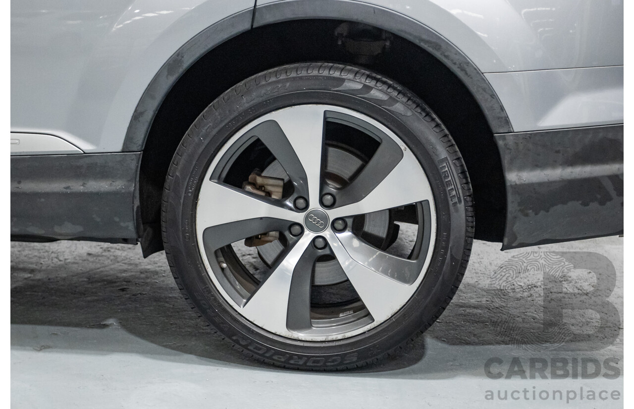 7/2016 Audi Q7 3.0 TDI Quattro (AWD) 4M MY17 4D Wagon Floret Silver Metallic Turbo Diesel V6 (160kw) 3.0L - 7 seater