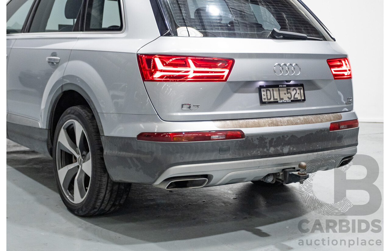 7/2016 Audi Q7 3.0 TDI Quattro (AWD) 4M MY17 4D Wagon Floret Silver Metallic Turbo Diesel V6 (160kw) 3.0L - 7 seater