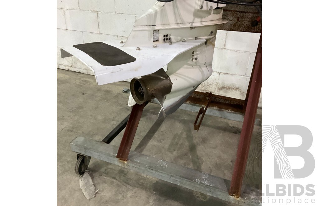 Johnson 70 Outboard Motor with Wheeled Stand