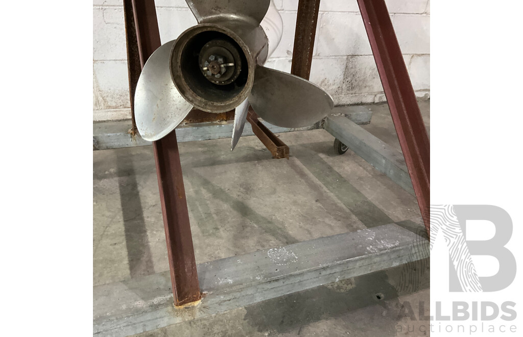 Johnson 70 Outboard Motor with Wheeled Stand