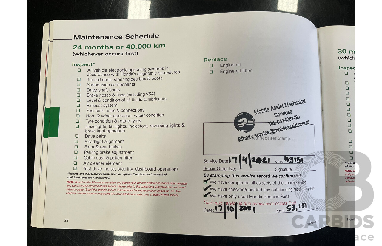 02/2019 Honda Jazz VTi (FWD) GK MY19 5D Hatchback Black 1.5L