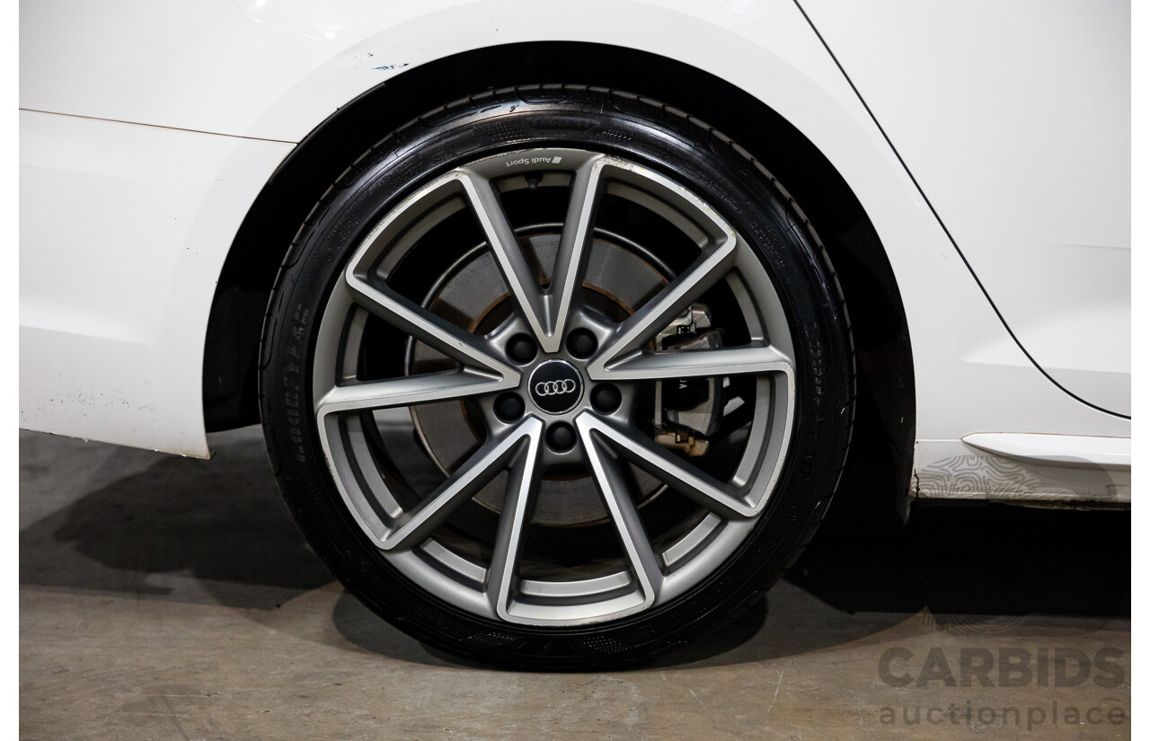 01/2018 Audi A4 2.0 TFSI Quattro S-Line LN (AWD) F4 MY18 (B9) 4d Sedan Ibis White Turbo 2.0L