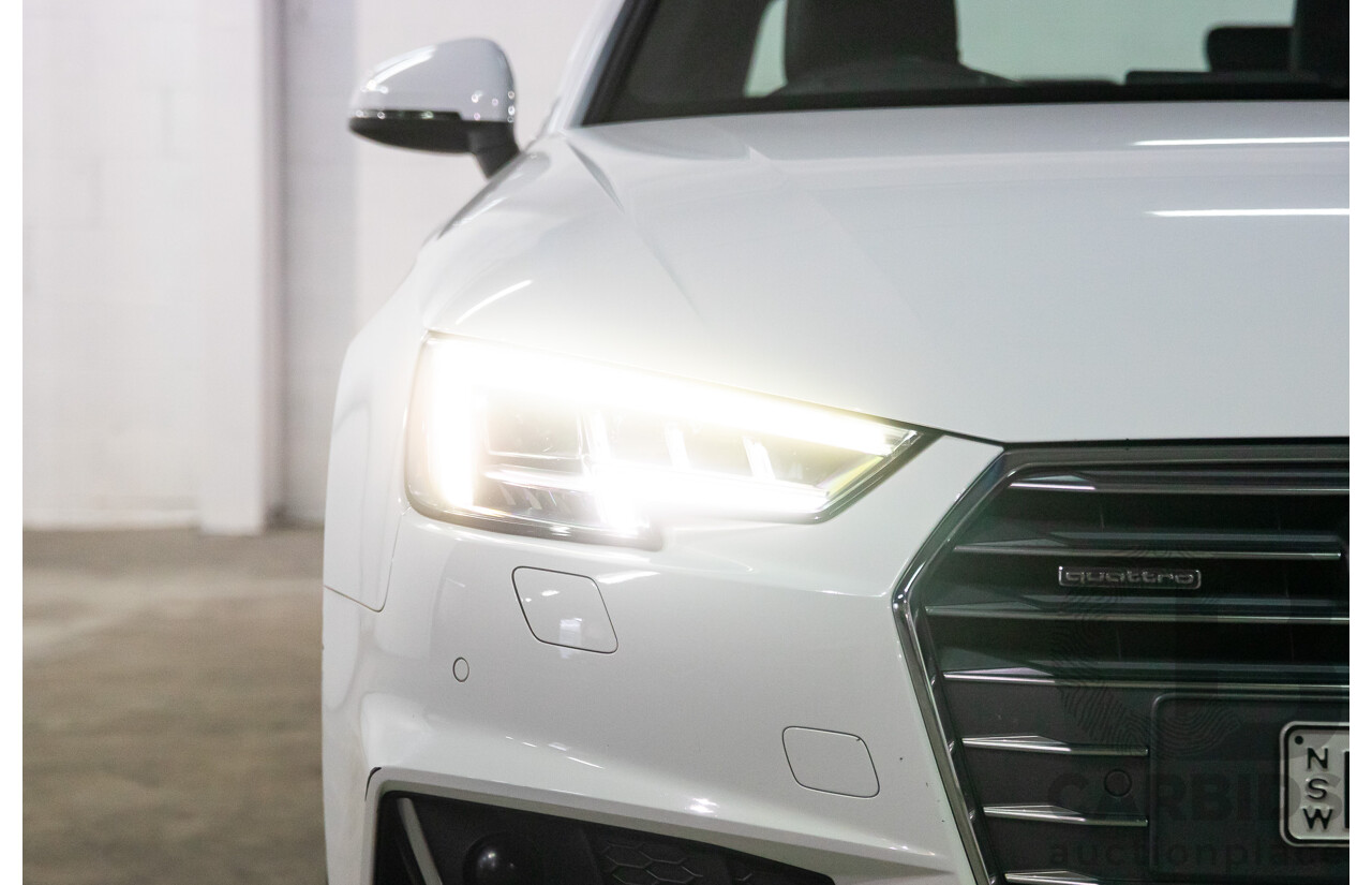 01/2018 Audi A4 2.0 TFSI Quattro S-Line LN (AWD) F4 MY18 (B9) 4d Sedan Ibis White Turbo 2.0L