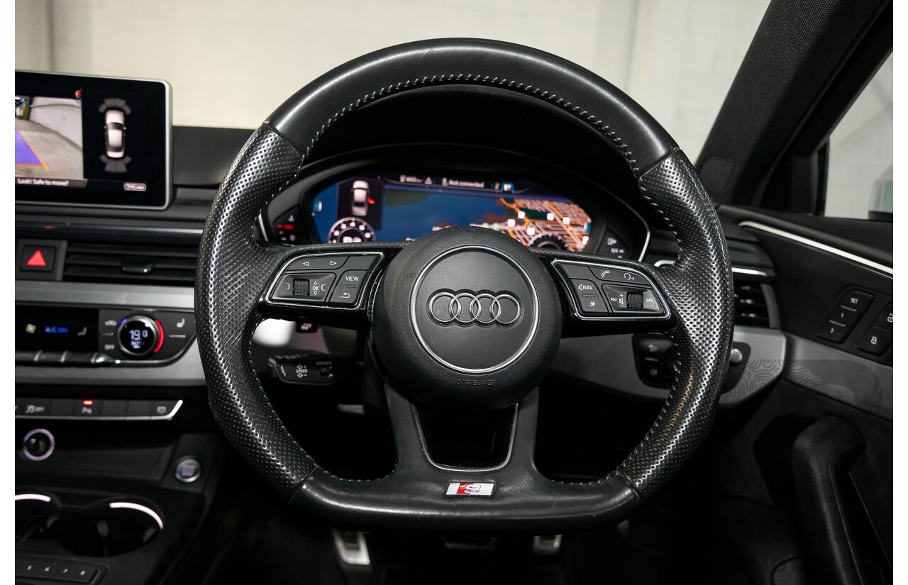 01/2018 Audi A4 2.0 TFSI Quattro S-Line LN (AWD) F4 MY18 (B9) 4d Sedan Ibis White Turbo 2.0L