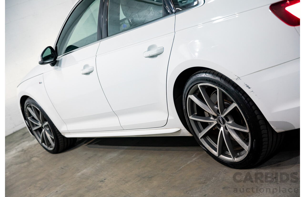 01/2018 Audi A4 2.0 TFSI Quattro S-Line LN (AWD) F4 MY18 (B9) 4d Sedan Ibis White Turbo 2.0L