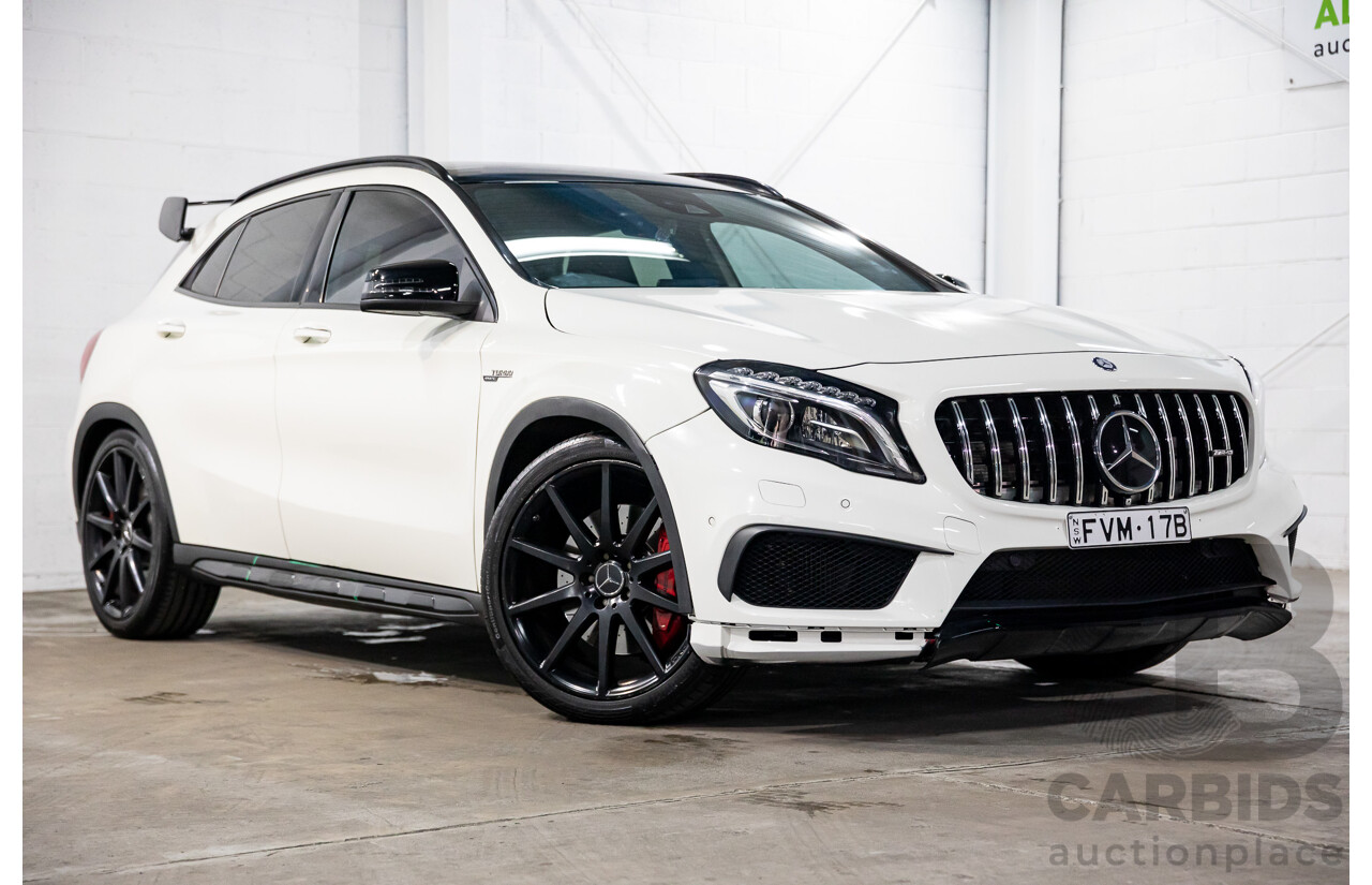 05/2016 Mercedes-Benz GLA 45 AMG 4Matic (AWD) X156 MY16 4d Wagon Cirrus White Turbo 2.0L