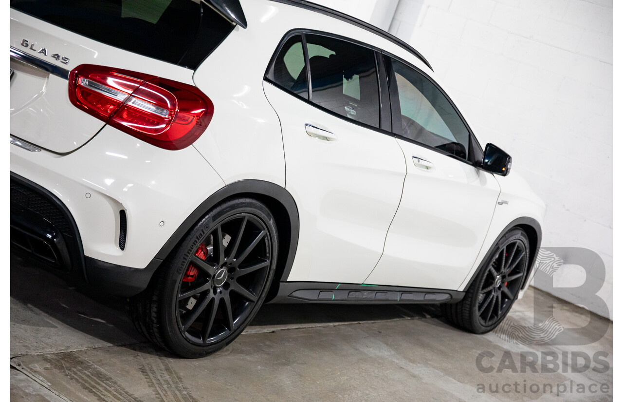 05/2016 Mercedes-Benz GLA 45 AMG 4Matic (AWD) X156 MY16 4d Wagon Cirrus White Turbo 2.0L