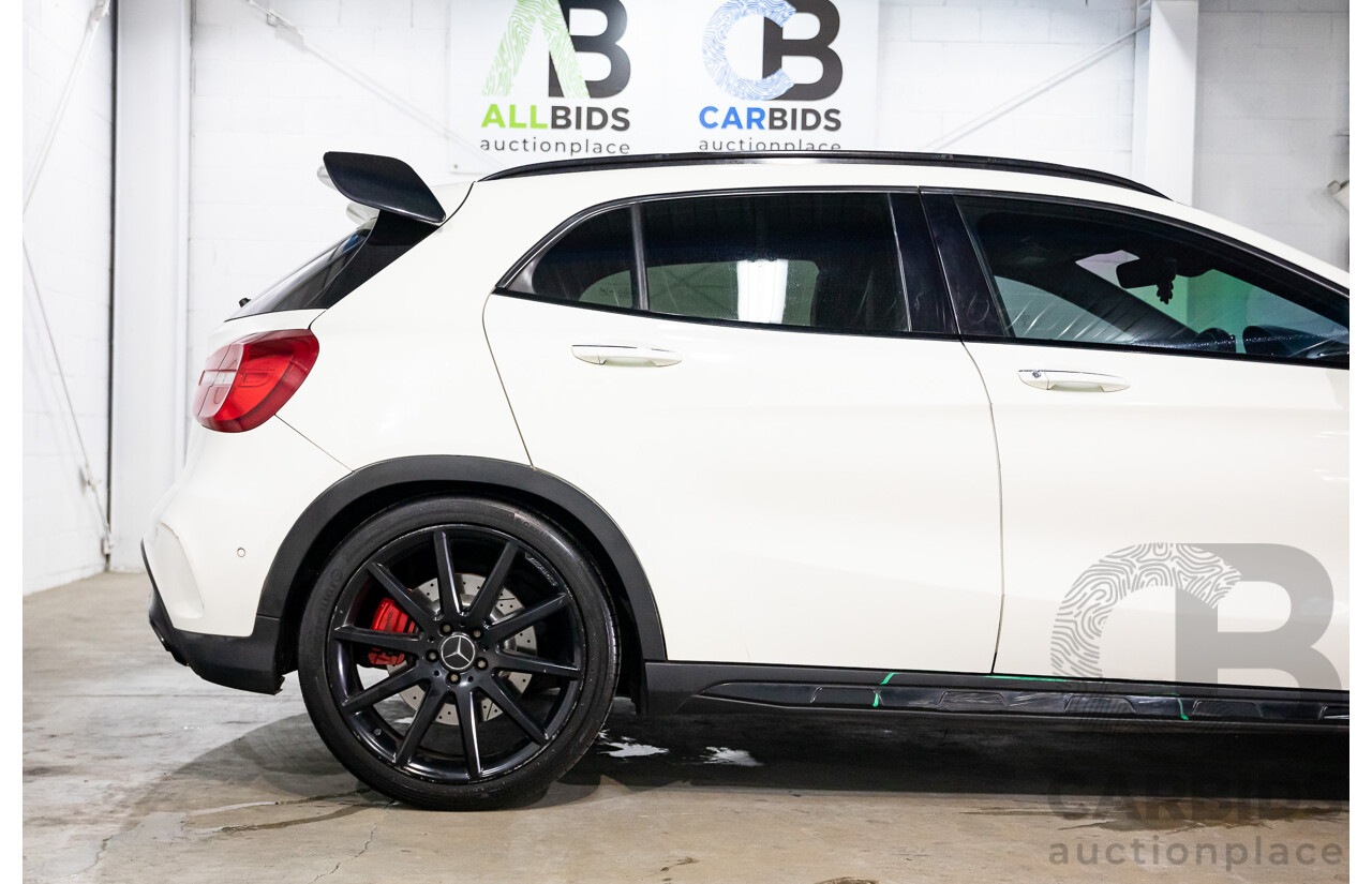 05/2016 Mercedes-Benz GLA 45 AMG 4Matic (AWD) X156 MY16 4d Wagon Cirrus White Turbo 2.0L